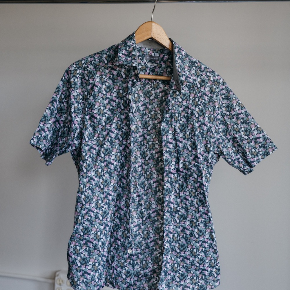 Van Heusen Men's Floral Casual Shirt - Blue, Pink, White